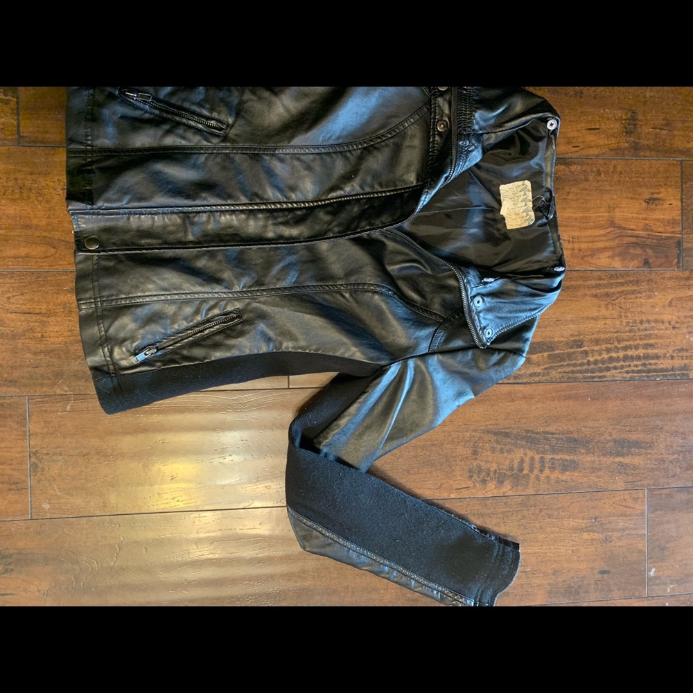 Faux leather jacket